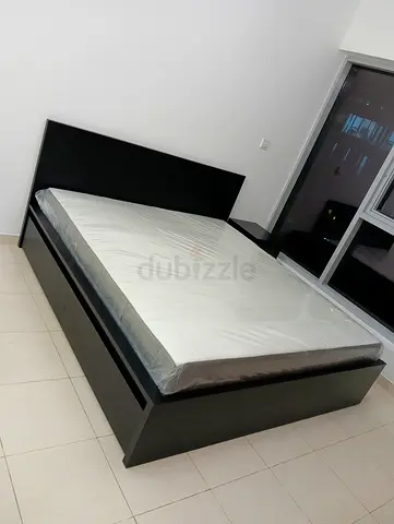 IKEA Malam king size 180×200cm bed frame with IKEA mattress and 2 big storage drawers underneath
