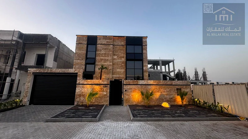 Luxury villa, Al-Alia area, the facade of a stone, a modern entrance, an external and internal landscape, a very special location63873450920067110