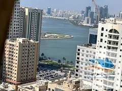 Sharjah Al Khan, one bedroom, hall, 2 bathrooms, kitchen, super-furnished apartment, renovated, over