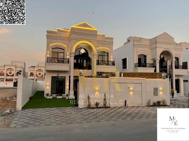 An amazing and brand new classic villa for sale in the Al Helio 2 area of Ajman with free for all nationalities.63893447681283112