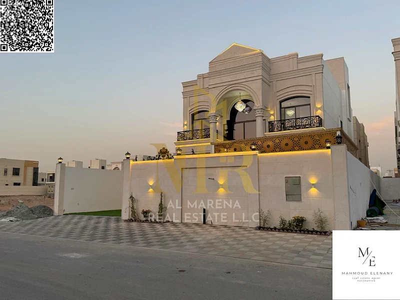 An amazing and brand new classic villa for sale in the Al Helio 2 area of Ajman with free for all nationalities.63893447681283113