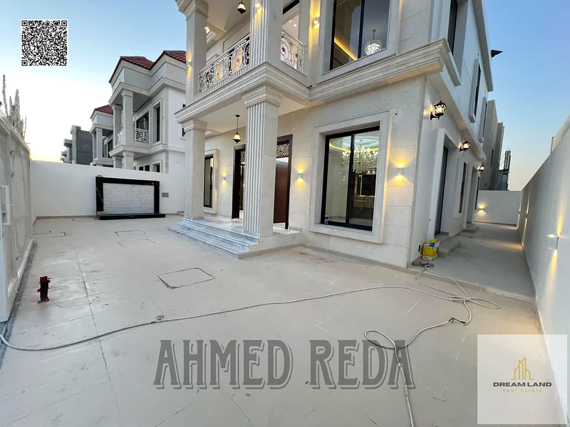 For sale - Luxury villa in Al Helio 2 - Ajman | Area 3014 sq ft | 2 floors + roof | 4 master bedrooms | Price 1,600,000 AED including registration and63891692213506111