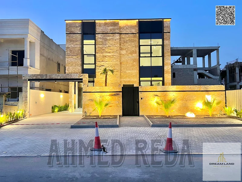 Villa - Two floors & large courtyard including fees - Close to Sheikh Mohammed bin Zayed Road - Freehold for all nationalities for life - With the pos63872045452803110