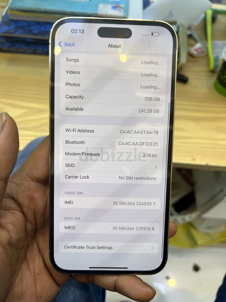 Iphone 14 pro max 256 physical dual sim63437620037250114