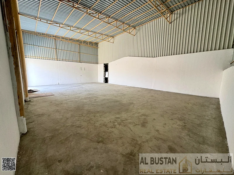 مستودع جديد للإيجار | 3000 قدم مربع | طابق ميزانين | 20 كيلو فولت أمبير | عجمان الصناعية 2 | 150,000 درهم63402799125379113