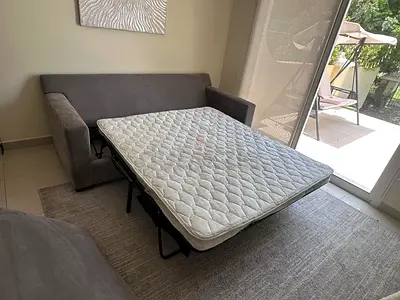 Perfect Condition Crate Barrel Axis feather filled Two Seater sofa bed
