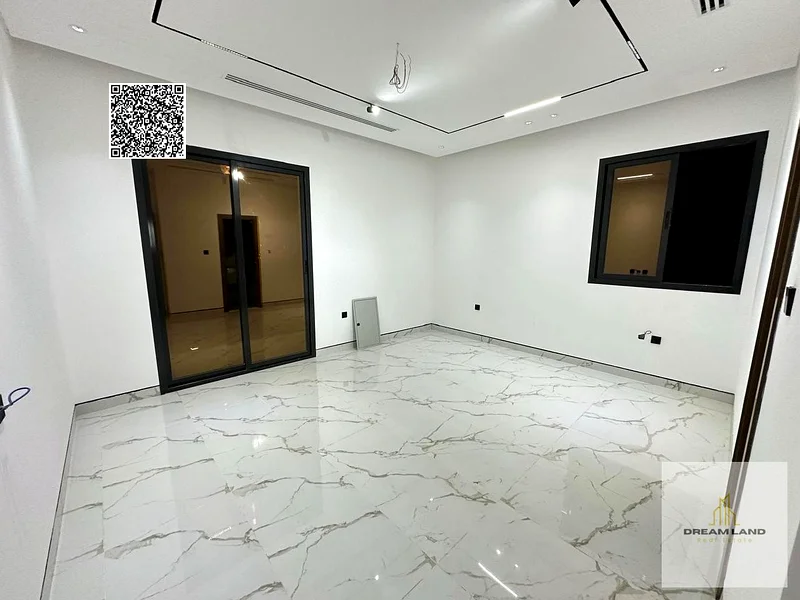 For sale - a luxury villa with a swimming pool in a prime location in Ajman, high-end finishing, modern design, including registration and a swimming63891577386114114