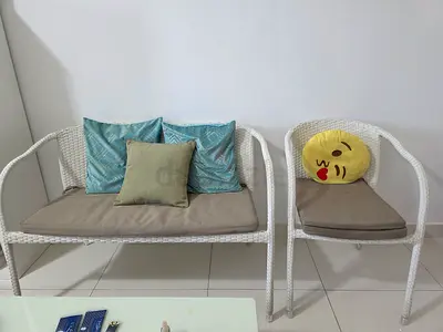 Stylish Wicker Sofa Set with Cushions for Sale