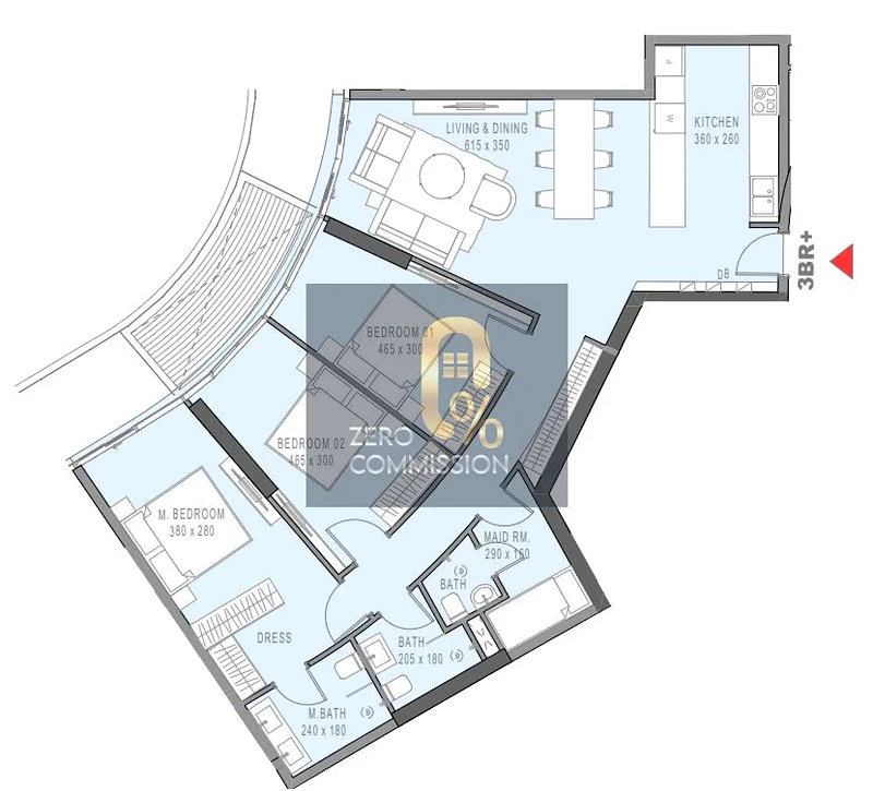 Cash Offer!! No Commission | Luxury 3 BHK Apartment | Sea View63845407443842113
