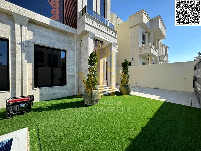 Luxury villa for sale in Al Alia - strategic location and spacious areas, the only one in Ajman with this distinctive design, including registration f63872045385089114