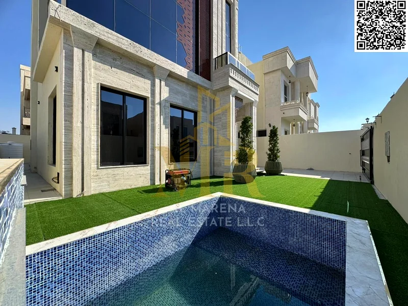Luxury villa for sale in Al Alia - strategic location and spacious areas, the only one in Ajman with this distinctive design, including registration f63872045385089112