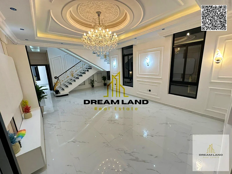 Luxury super deluxe villa for sale in Al Helio 2 area in Ajman, freehold for all nationalities, at a price including registration fees63893559763331111