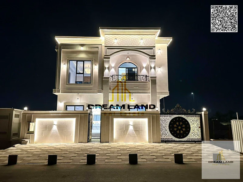 Luxury super deluxe villa for sale in Al Helio 2 area in Ajman, freehold for all nationalities, at a price including registration fees63893559763331110