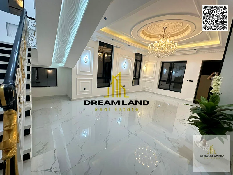 Luxury super deluxe villa for sale in Al Helio 2 area in Ajman, freehold for all nationalities, at a price including registration fees63893559763331112