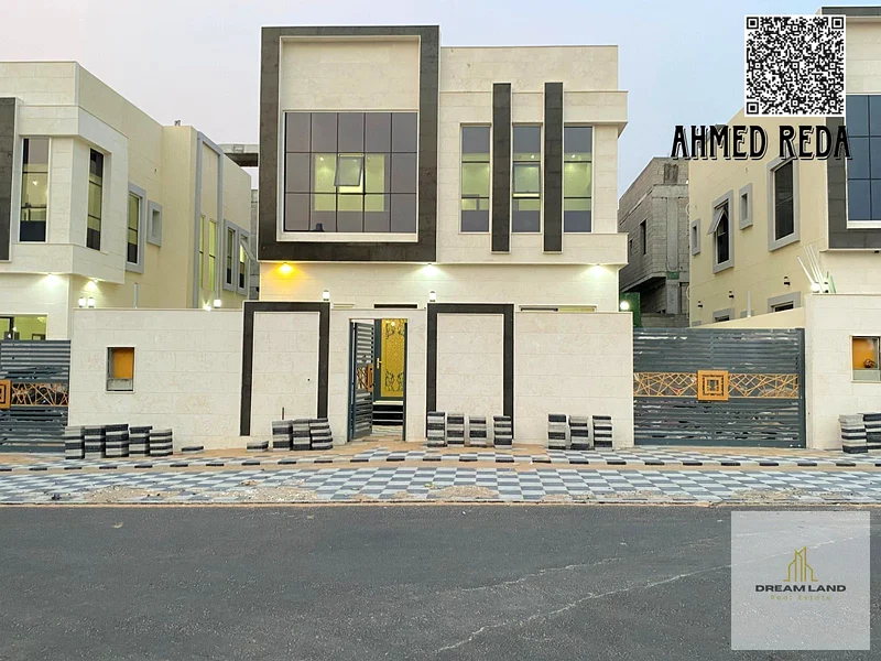 For sale, a villa, including registration and ownership fees, directly opposite the mosque, two floors, stone facade, with the possibility of easy ban63891577421955110