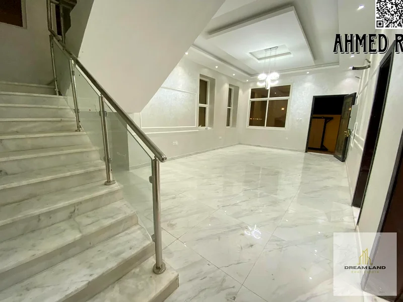 For sale, a villa, including registration and ownership fees, directly opposite the mosque, two floors, stone facade, with the possibility of easy ban63891577421955111