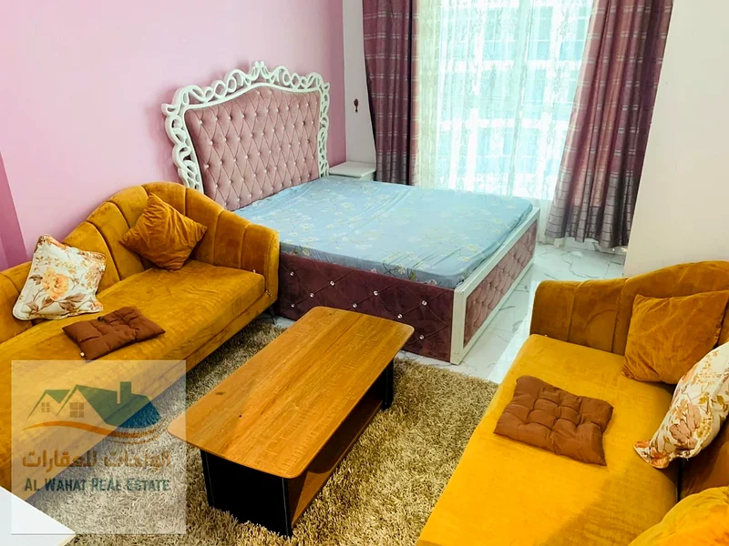 Studio for monthly rent in Ajman, Al Rashidiya, Al Waha Towers, high floor63811564898434112