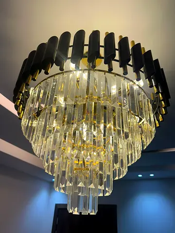 Crystal Black Gold Chandeliers