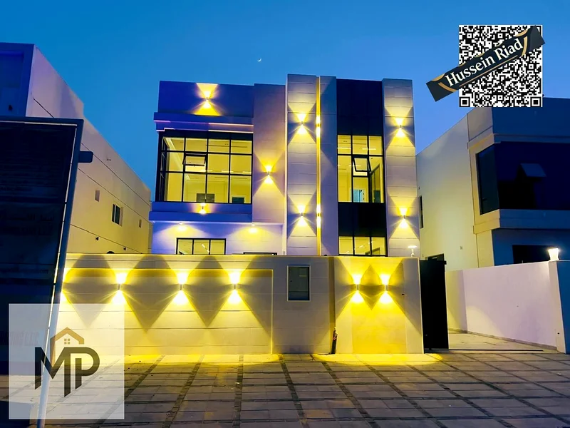 Luxury modern villa for sale in Al Helio 2 - Ajman | High-end finishes and a prime location! With a swimming pool, registration fees included.63895689395073114