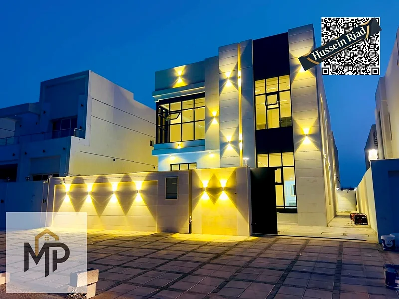 Luxury modern villa for sale in Al Helio 2 - Ajman | High-end finishes and a prime location! With a swimming pool, registration fees included.63895689395073112