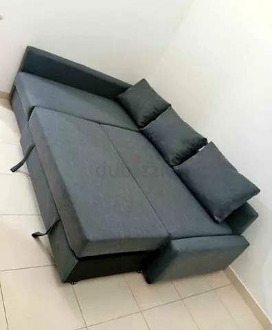 Ikea L Shape Sofa cum bed with big storage in L , and You can fix the L left and right any side