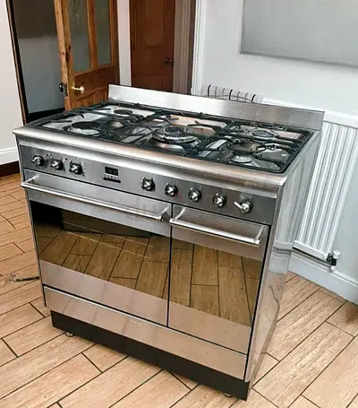 Smeg Italian Top Gas Oven Electric Cooker 90 cm Dual Oven