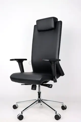 Heavy-duty executive leather revolving chair