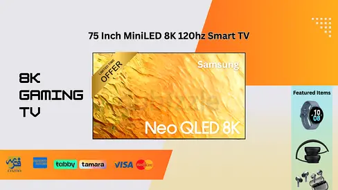 Samsung 75 Inch QN800B Neo QLED (MiniLED) 8K Smart TV for Gaming and Movies, 120hz Refresh Rate