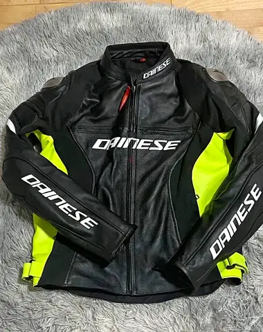 Dainese Motorcycle Motorbike Racing Leather Track Jacket