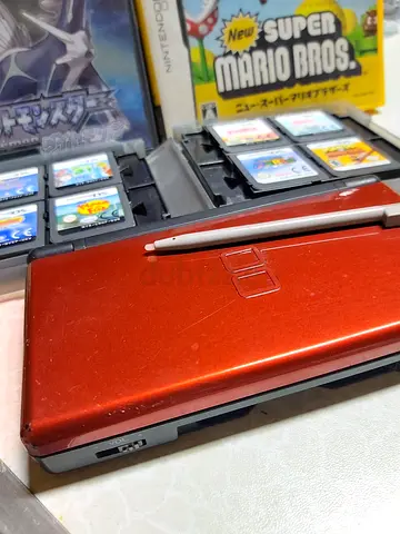 Nintendo DS Lite Handheld Console - Crimson Red/Black + 10 Games