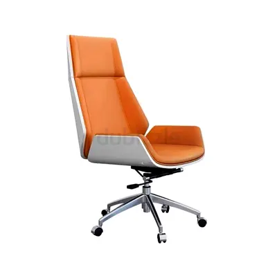 Highback meeting room chair orange white