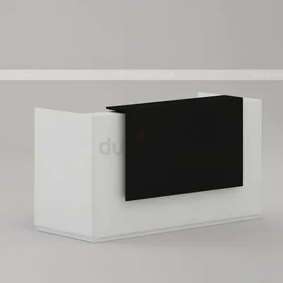 Custom Made Reception Desk Black  White