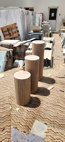 Unique Travertine Plinth Stools for Your Home Decor