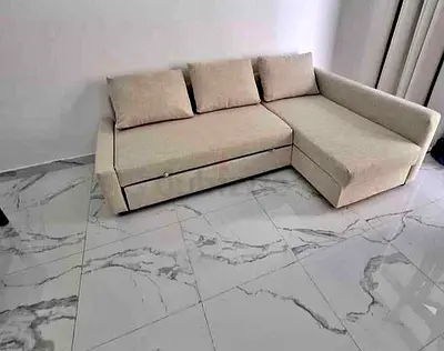 Ikea L Shape Sofa cum bed with big storage in L , and You can fix the L left and right any side