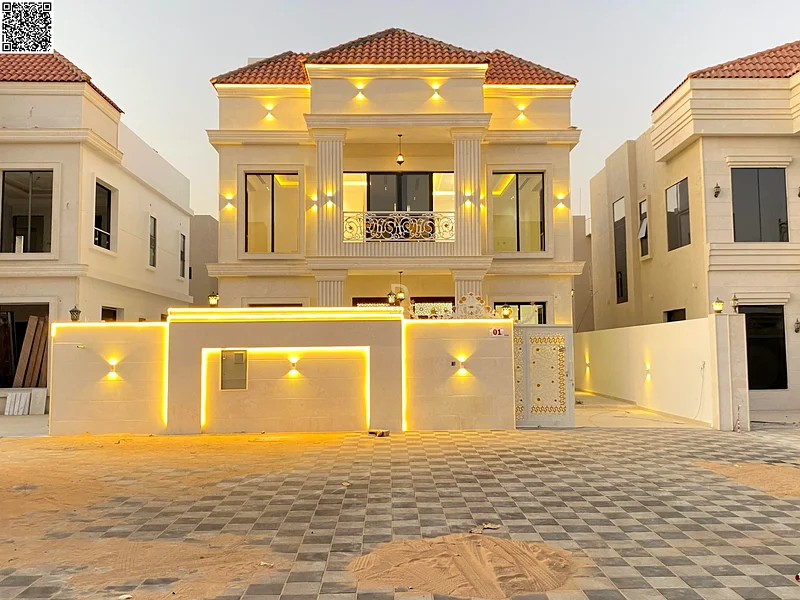 Luxury villa for sale in Al Helio 2 - Ajman, in a prime location close to all services and schools. The price includes registration and ownership fees63895689330179110