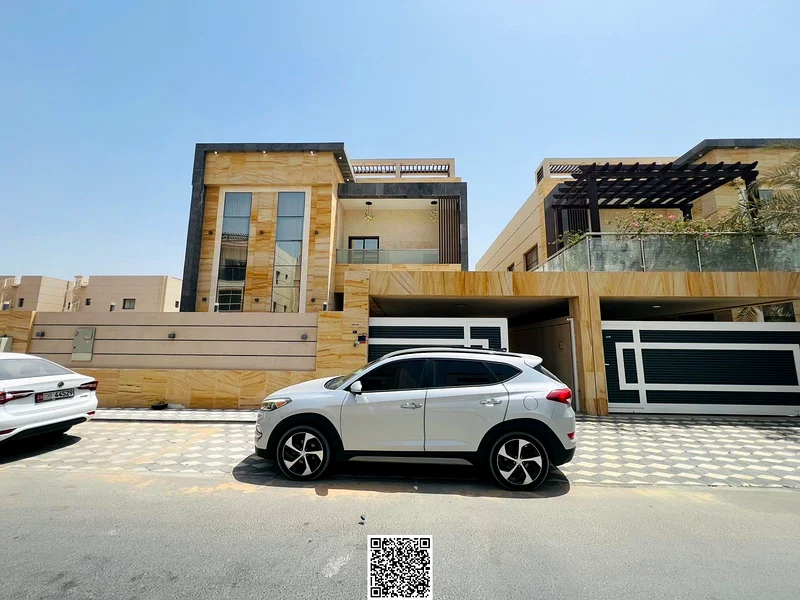 Luxury 5 bedroom villa in Al Tallah 1, Ajman - fully furnished, electricity, water and air conditioning included. Prime location near services. Freeho63865131625857111