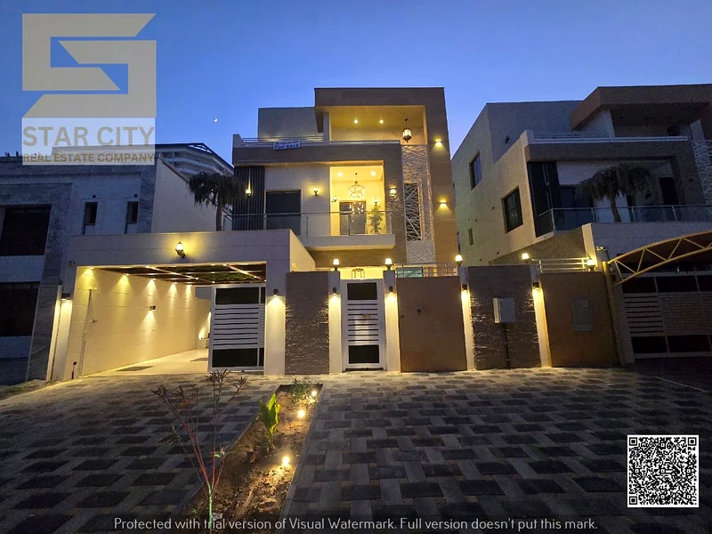 Luxury villa with a swimming pool, waterfall and rooftop seating area in Al Helio 2 at an attractive price63914319012483110