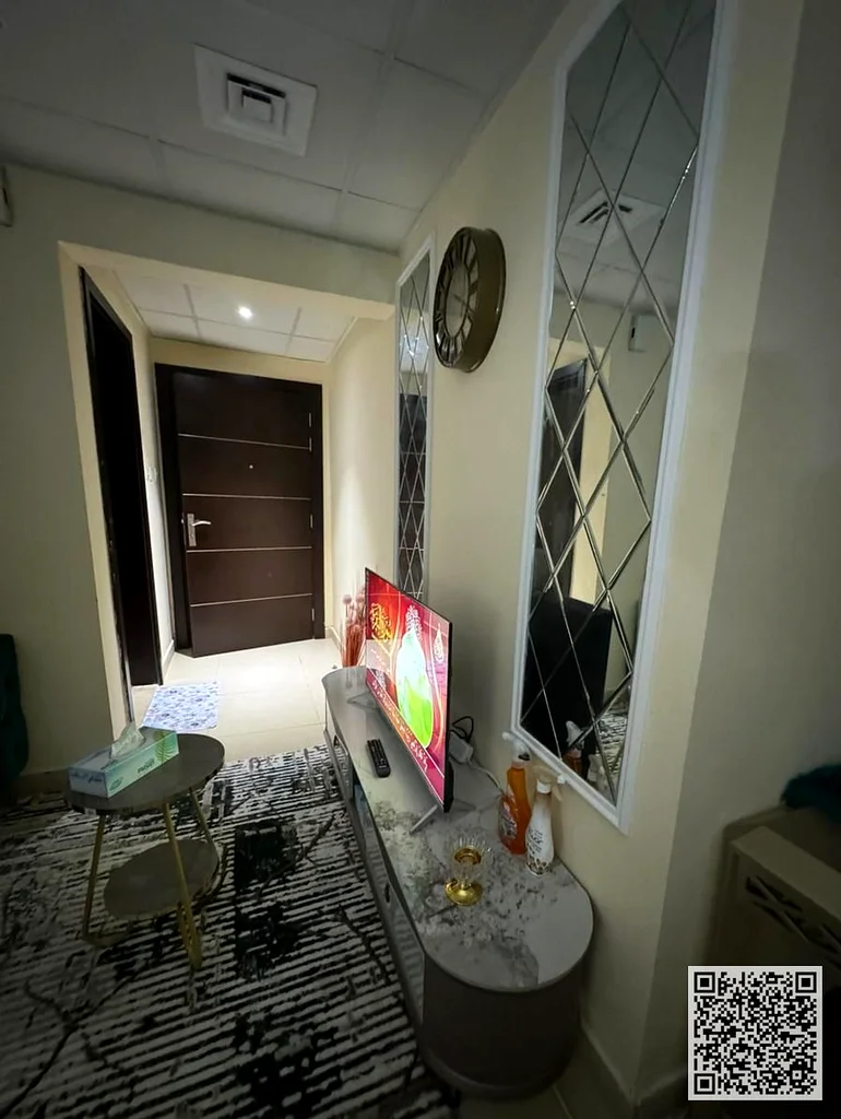 The most beautiful studio with a separate kitchen and a balcony, furnished for monthly rent in Ajman - Al Jurf 2 - Al Yasmeen Towers63837479930499114