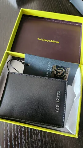 Ted Baker Mens Trifold Wallet Black NEW