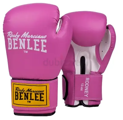 BENLEE A. LEATHER BOXING GLOVES 194007/7537 RODNEY PIN/WHT