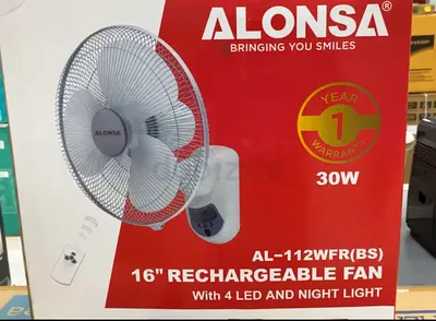Stay Cool with Alonsa Rechargeable Fan - Brings You Smiles! (Price Negotiable)