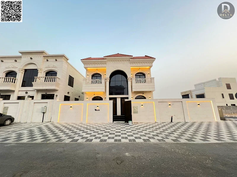 For Sale | Luxurious Corner Villa in Al Helio, Ajman, Super Lux Finishing + Private Pool. Prime Location: Opposite the Azhi Project - Near the Sharjah63894745471106111