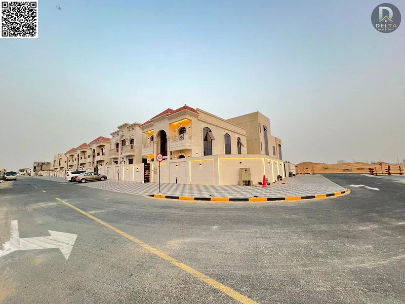 For Sale | Luxurious Corner Villa in Al Helio, Ajman, Super Lux Finishing + Private Pool. Prime Location: Opposite the Azhi Project - Near the Sharjah63894745471106110
