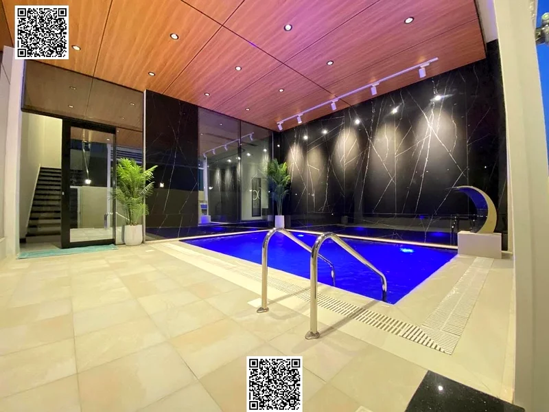 Corner villa for sale in Al Bahia - with a private pool, elegant design on two streets, price includes registration fees. A great opportunity for luxu63880835142530114