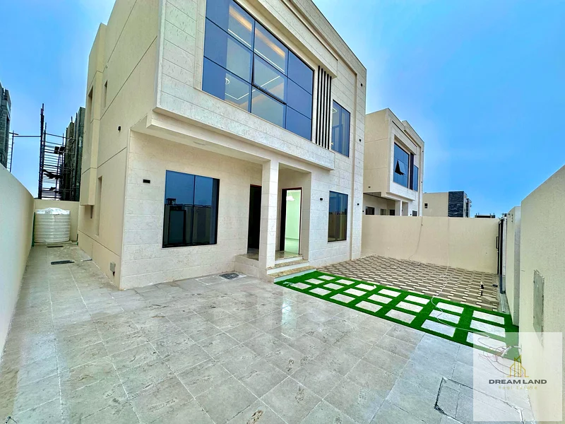For sale, a villa, including registration and ownership fees, directly opposite the mosque, two floors, stone facade, with the possibility of easy ban63895953912067113