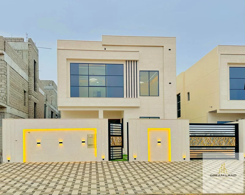 For sale, a villa, including registration and ownership fees, directly opposite the mosque, two floors, stone facade, with the possibility of easy ban63895953912067110