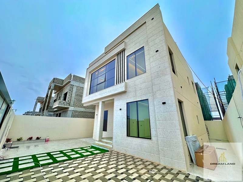 For sale, a villa, including registration and ownership fees, directly opposite the mosque, two floors, stone facade, with the possibility of easy ban63895953912067112