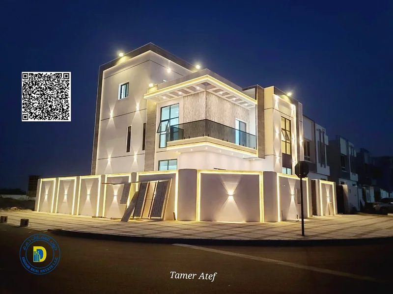 For sale, a 7-room corner villa with a roof, including registration fees, water and electricity, Al-Helio 2, freehold and bank financing63895136382593110