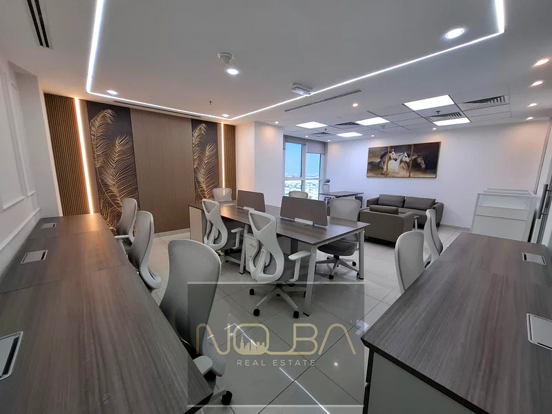 Prime Office Location in Dubai | Executive Office |  | Upgraded & Fully Furnished | High / SZR & Sea View63618504709249114
