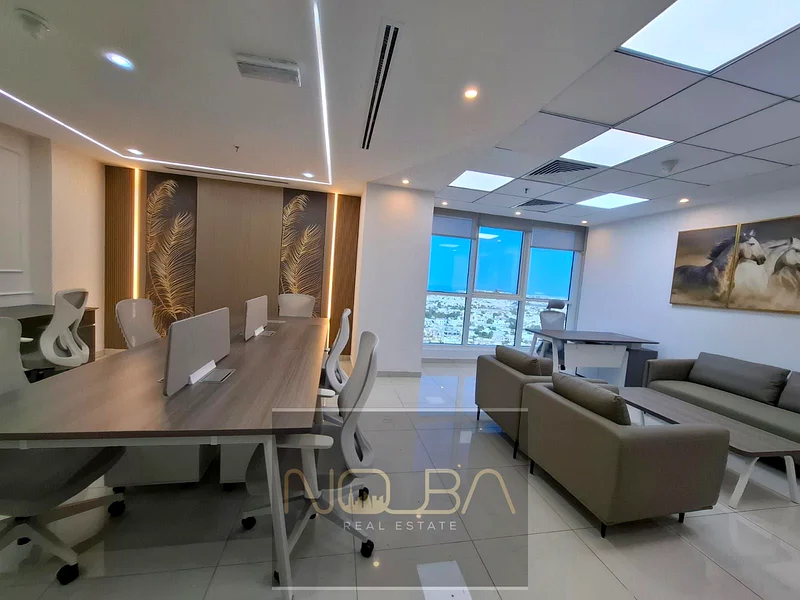 Prime Office Location in Dubai | Executive Office |  | Upgraded & Fully Furnished | High / SZR & Sea View63618504709249113
